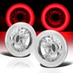 1974 Chevy Suburban Red Halo Tube Sealed Beam Projector Headlight Conversion