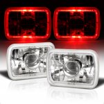 1983 Chevy Cavalier Red Halo Sealed Beam Projector Headlight Conversion