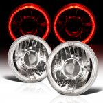 1972 Ford F350 Sealed Beam Projector Headlight Conversion Red Halo