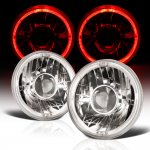 1986 Isuzu Trooper Sealed Beam Projector Headlight Conversion Red Halo