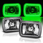 1985 Chevy Citation Green LED Halo Black Sealed Beam Headlight Conversion