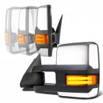 Chevy Avalanche 2003-2005 Chrome Power Folding Towing Mirrors Tube LED Lights