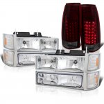 1989 Chevy 2500 Pickup Headlights Tinted LED Tail Lights