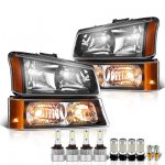 2003 Chevy Avalanche Black Headlights LED Bulbs Complete Kit