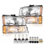 Chevy Silverado 1500HD 2003-2006 Headlights LED Bulbs Complete Kit