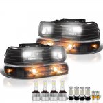 2000 Chevy Tahoe Black Headlights LED Bulbs Complete Kit