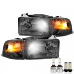 Dodge Ram 3500 1994-2002 Smoked LED Headlight Bulbs Set Complete Kit