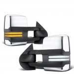 GMC Sierra Denali 2007-2013 Chrome Tow Mirrors Switchback LED DRL Sequential Signal