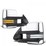 Chevy Silverado 2500HD 2001-2002 Chrome Tow Mirrors Switchback LED DRL Sequential Signal