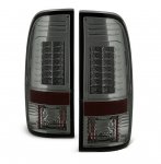 2011 Ford F550 Super Duty Smoked LED Tail Lights
