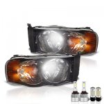 Dodge Ram 2500 2003-2005 Smoked LED Headlight Bulbs Set Complete Kit