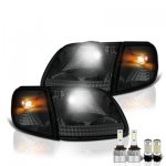 Ford F150 1997-2003 Smoked LED Headlight Bulbs Set Complete Kit