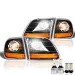 1998 Ford Expedition Black Harley LED Headlight Bulbs Set Complete Kit