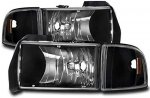 2000 Dodge Ram Black Headlights Corner Lights