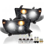 Toyota Tundra 2007-2013 Smoked LED Headlight Bulbs Set Complete Kit