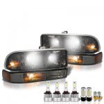 2001 Chevy Blazer Smoked LED Headlight Bulbs Set Complete Kit