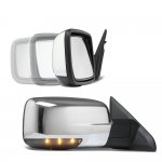 2014 Dodge Ram 1500 Chrome Power Folding Side Mirrors Smoked LED Signal