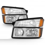 2004 Chevy Avalanche Body Cladding Headlights Set