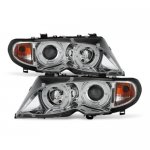 2003 BMW E46 Sedan 3 Series Clear Halo Projector Headlights