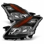 Nissan Altima Coupe 2008-2009 Black Headlights