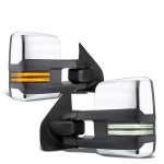 2015 Ford F250 Super Duty Chrome Tow Mirrors Smoked Switchback LED DRL Sequential Signal