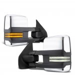 2000 Ford F250 Super Duty Chrome Tow Mirrors Smoked Switchback LED DRL Sequential Signal