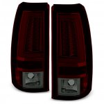 2001 Chevy Silverado 2500HD Red Smoked LED Tail Lights Tube