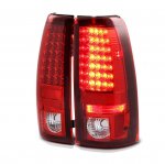 2000 Chevy Silverado 2500HD Red and Clear LED Tail Lights