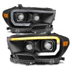 2017 Toyota Tacoma TRD Black LED DRL Projector Headlights Dynamic Signal