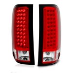 Chevy Silverado 2500HD 2007-2014 LED Tail Lights Red and Clear