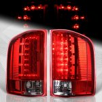 2012 Chevy Silverado Red and Clear LED Tail Lights