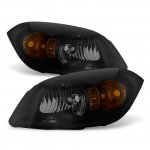 Pontiac G5 2007-2010 Black Smoked Euro Headlights