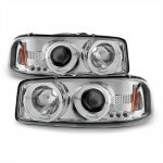 GMC Yukon Denali 2001-2006 Clear Dual Halo Projector Headlights with LED