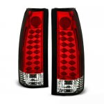 Chevy Suburban 1992-1999 Red and Clear LED Tail Lights