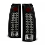1989 GMC Sierra 3500 Black LED Tail Lights