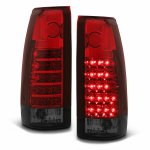 1990 Chevy 2500 Pickup Red and Smoked LED Tail Lights