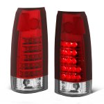1997 Chevy Tahoe Red and Clear LED Tail Lights