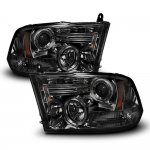 2015 Dodge Ram 2500 Smoked Halo Projector Headlights with LED DRL