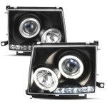 1997 Toyota Tacoma Black Dual Halo Projector Headlights with LED