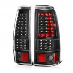 2000 Chevy Silverado 2500 Black Full LED Tail Lights C-DRL