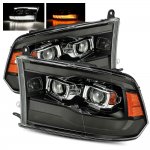 2011 Dodge Ram 2500 New Blackout Projector Headlights LED DRL AlphaRex