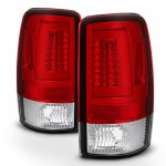 2001 Chevy Tahoe Red and Clear LED Tail Lights Tube