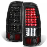 2004 Chevy Silverado 3500 Black Full LED Tail Lights