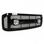 2001 Ford F250 Super Duty Glossy Black Billet Grille and Fog Lights