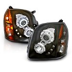 2011 GMC Yukon XL Black Projector Headlights Halo