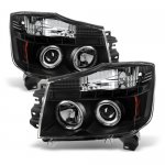 2006 Nissan Titan Black Halo Projector Headlights