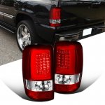 2003 Chevy Tahoe Red and Clear LED Tail Lights Tube