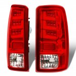 2000 Chevy Suburban Red and Clear LED Tail Lights