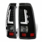 2002 Chevy Silverado 1500HD Black Tube LED Tail Lights