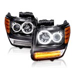 2011 Dodge Nitro Projector Headlights Black Halo LED